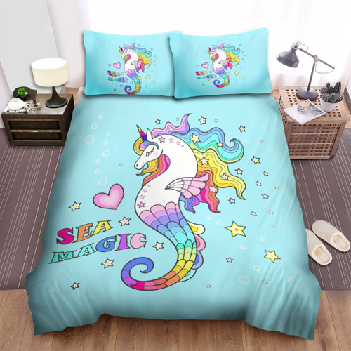 The Seahorse Says The Sea Magic Bed Sheets Spread Duvet Cover Bedding Sets