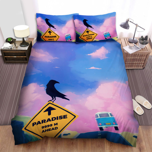 The Wildlife - The Crow Standing On A Signal Skull Bed Sheets Spread Duvet Cover Bedding Sets