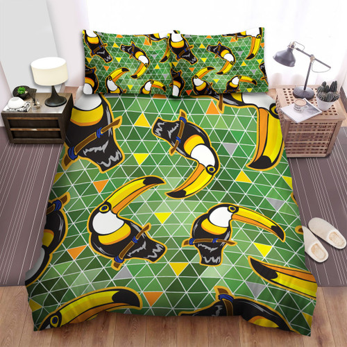 The Toucan In The Diamonds Art Bed Sheets Spread Duvet Cover Bedding Sets