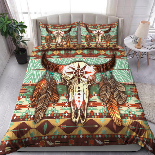 Native American Buffalo Pattern Bedding Set Bed Sheets Spread  Duvet Cover Bedding Sets