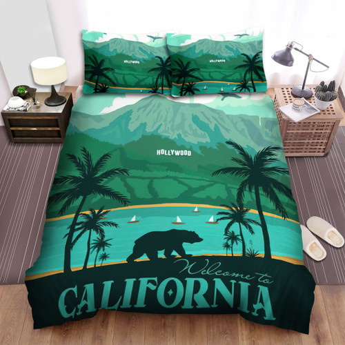 California Hollywood Bed Sheets Spread  Duvet Cover Bedding Sets