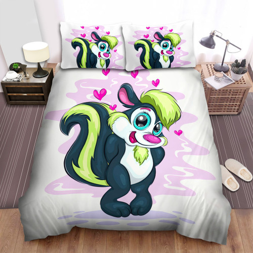 The Wild Animal - The Skunk Cartoon Character Bed Sheets Spread Duvet Cover Bedding Sets