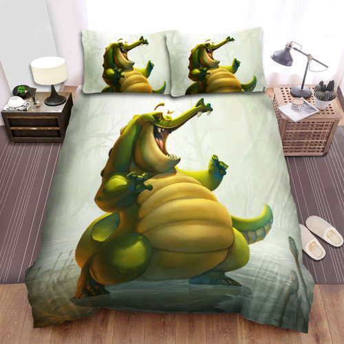 The Wild Animal - The Fatty Crocodile Laughing Bed Bed Sheets Spread Duvet Cover Bedding Sets
