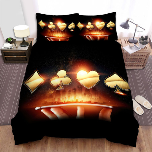 Casino Casino Ace Cards With Phone Bed Sheets Spread  Duvet Cover Bedding Sets
