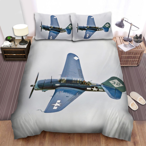 Military Weapon Ww2 The Us Plane - Curtiss Sb2c Helldiver Bed Sheets Spread Duvet Cover Bedding Sets