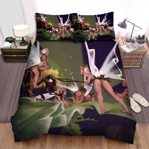 The Bee Fairies Art Painting Bed Sheets Spread Duvet Cover Bedding Sets