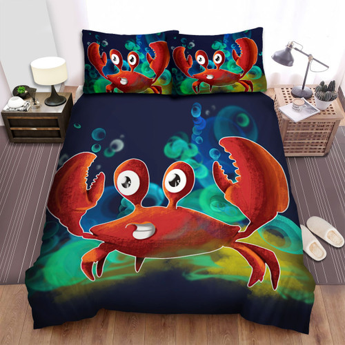 The Red Crab Illustration Bed Sheets Spread Duvet Cover Bedding Sets