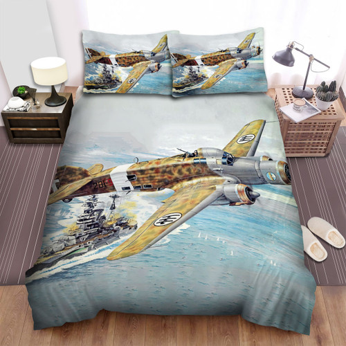 Ww2 The Italian Aircraft - Savoia Marchetti Sm.79 Bed Sheets Spread Duvet Cover Bedding Sets