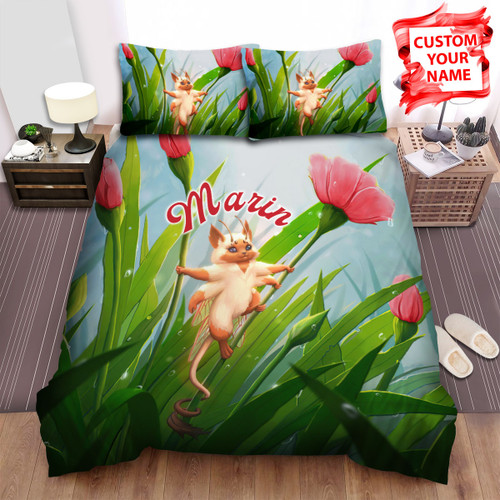 Personalized Cute Animal Fairy Artwork Bed Sheets Spread Duvet Cover Bedding Sets