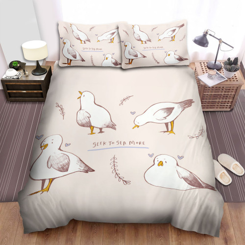 The Wildlife - Seek To The Sea From The Seagull Bed Sheets Spread Duvet Cover Bedding Sets