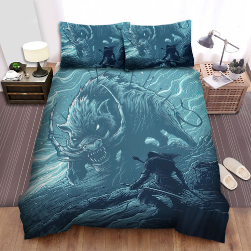 The Wild Animal - Encounter The Monster Boar Bed Sheets Spread Duvet Cover Bedding Sets