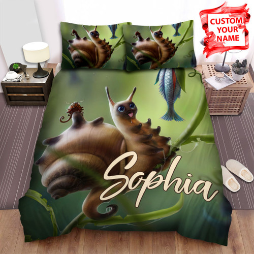 Personalized The Wild Animal - The Snail Worm On A Tree Art Bed Sheets Spread Duvet Cover Bedding Sets