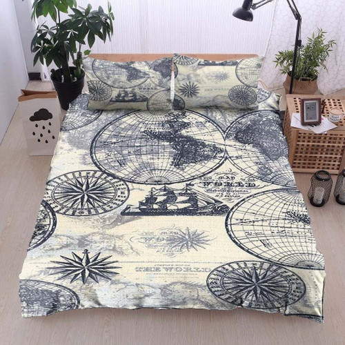 Map  Bed Sheets Spread  Duvet Cover Bedding Sets