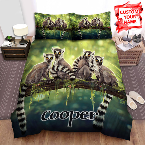 Personalized The Lemur Beside Its Friends Bed Sheets Spread Duvet Cover Bedding Sets
