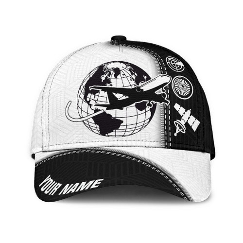 Personalized Plane Aviation 3D Cap & Hat, Classic Cap, 3D Baseball Cap