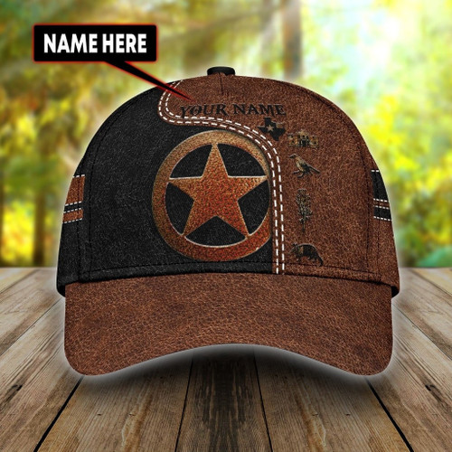 Personalized Texas Star 3D Cap & Hat, Classic Cap, 3D Baseball Cap