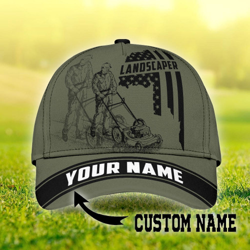 Personalized Name Landscaper 3D Cap & Hat, Classic Cap, 3D Baseball Cap