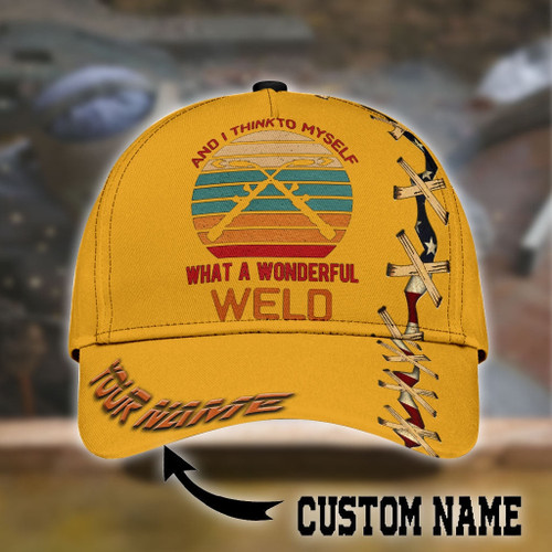 Custom Name Welder Welding 3D Cap & Hat, Classic Cap, 3D Baseball Cap