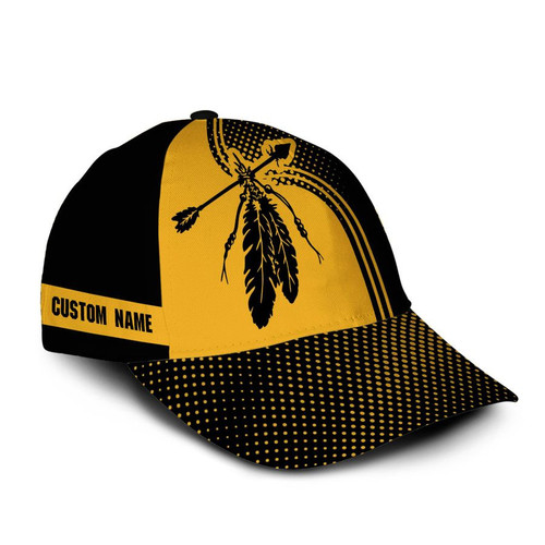 Personalized Native American Eagle Feather 3D Cap & Hat, Classic Cap, 3D Baseball Cap
