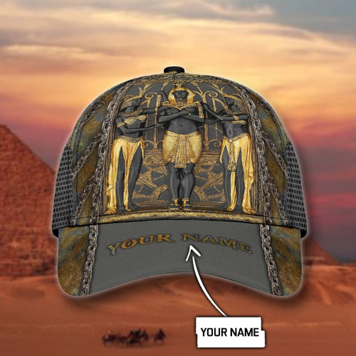 Custom Name Egyptian God 3D Cap & Hat, 3D Baseball Cap, Classic Cap