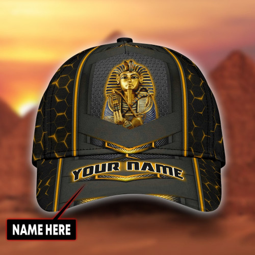 Custom Name Egyptian God Pharaoh 3D Cap & Hat, 3D Baseball Cap, Classic Cap