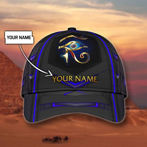 Custom Name Egyptian Eye Of Horus 3D Cap & Hat, 3D Baseball Cap, Classic Cap