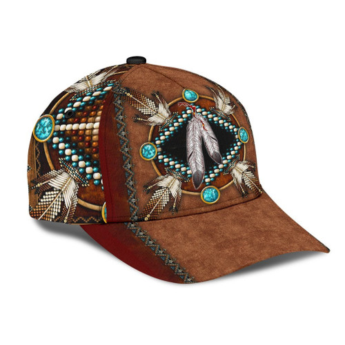 Native American Brown 3D Cap & Hat, Classic Cap, 3D Baseball Cap