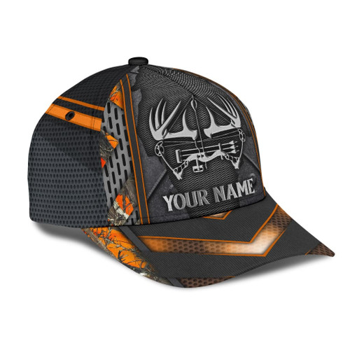Personalized Deer Bowhunting Classic 3D Cap & Hat, Classic Cap, 3D Baseball Cap