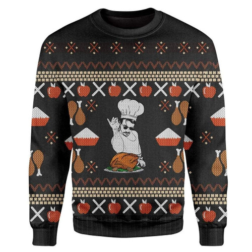 Chef Ugly Christmas Sweater, All Over Print Sweatshirt
