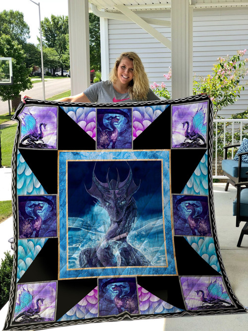 Purple Dragon Quilt Blanket Great Customized Gifts For Birthday Christmas Thanksgiving Perfect Gifts For Dragon Lover