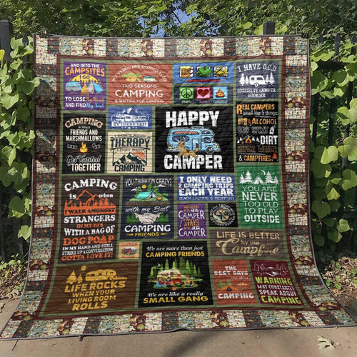 Camping Life Rocks When Your Living Room Rolls Quilt Blanket Great Customized Blanket Gifts For Birthday Christmas Thanksgiving