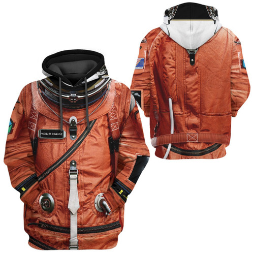 Nasa Orange Astronaut Flightsuit For Men 3d All Over Print Hoodie, Or Zip-up Hoodie