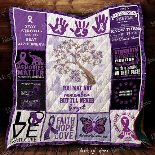 Memories Matter Alzheimer’s Awareness Quilt Blanket Great Customized Blanket Gifts For Birthday Christmas Thanksgiving