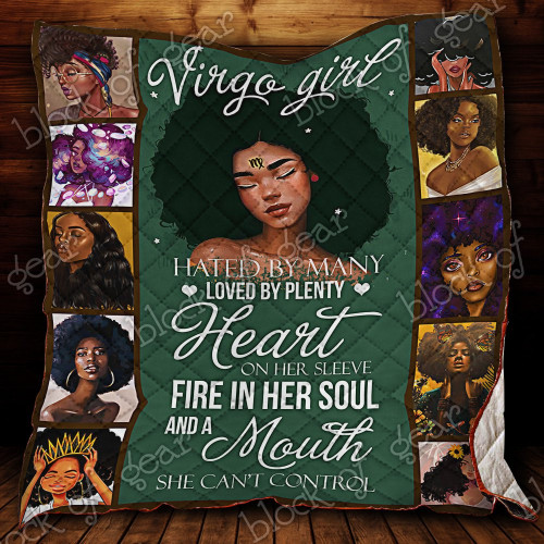 Virgo Girl A Mouth She Can't Control Quilt Blanket Great Customized Gifts For Birthday Christmas Thanksgiving Perfect Gifts For Virgo Girl