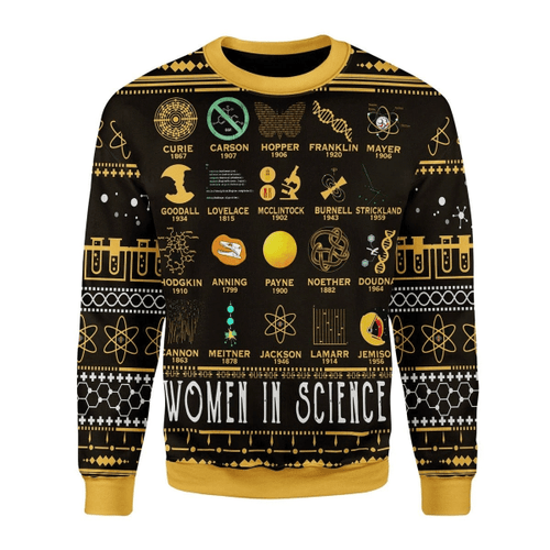 Women In Science Ugly Christmas Sweater, All Over Print Sweatshirt