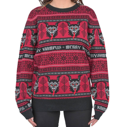Women's Merry Krampus Adult For Unisex Ugly Christmas Sweater, All Over Print Sweatshirt