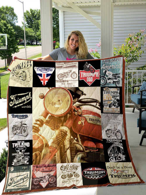Triumph Motors Quilt Blanket Great Customized Blanket Gifts For Birthday Christmas Thanksgiving