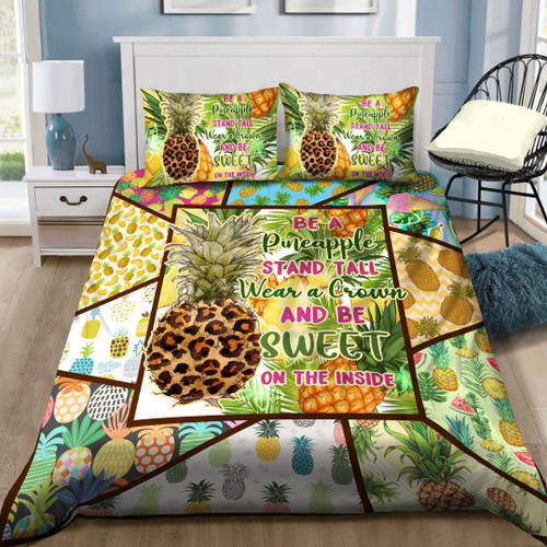 Be A Pineapple Stand Tall Wear A Crown  Bed Sheets Spread  Duvet Cover Bedding Sets
