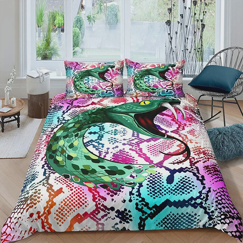 Snake Pattern Bed Sheet Duvet Cover Bedding Sets