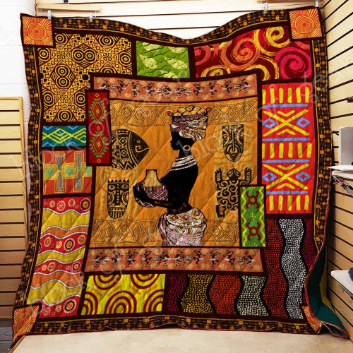 African Culture Black Girl Quilt Blanket Great Customized Gifts For Birthday Christmas Thanksgiving Perfect Gifts For African Lover