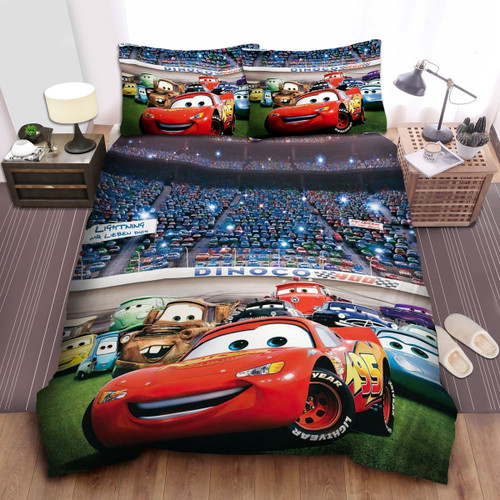 Cars, Mcqueen And 66 Route's Friends Bed Sheets Spread  Duvet Cover Bedding Sets