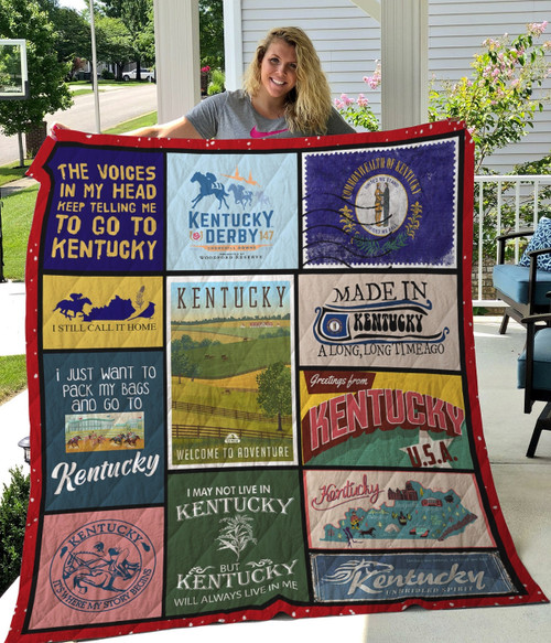 Kentucky Welcome To Adventure Quilt Blanket Great Customized Blanket Gifts For Birthday Christmas Thanksgiving