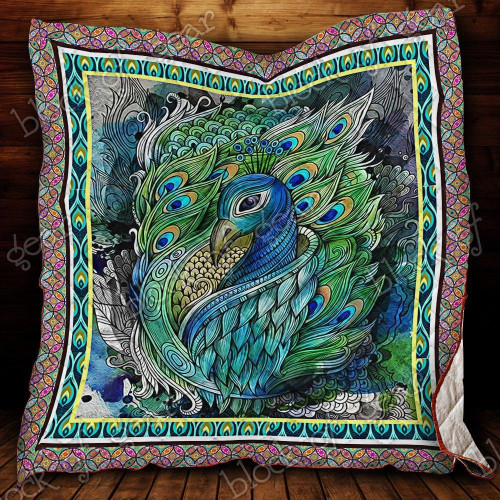 Peacock Painting Quilt Blanket Great Customized Gifts For Birthday Christmas Thanksgiving Perfect Gifts For Peacock Lover