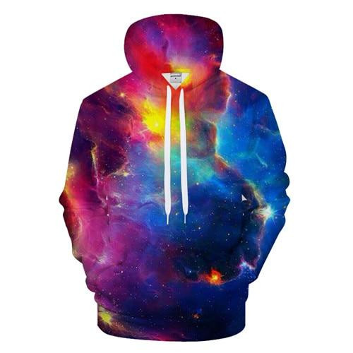 Colorful Galaxy Clouds For Unisex 3D All Over Print Hoodie, Or Zip-up Hoodie