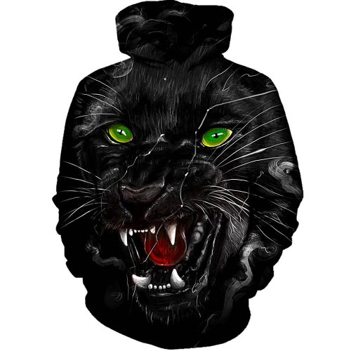Panther 3D All Over Printed Hoodie, Zip- Up Hoodie