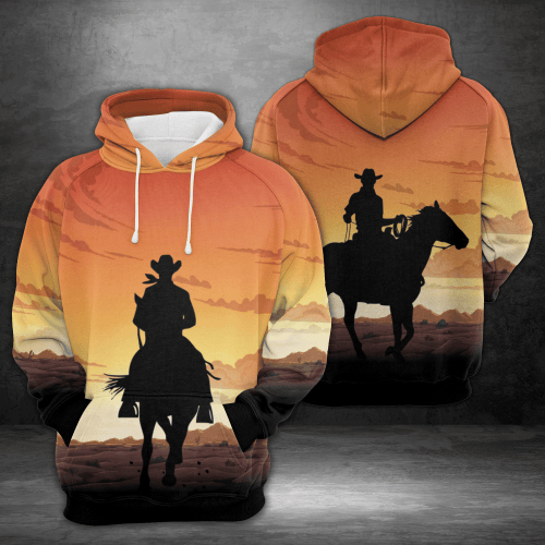 Sunset Cowboy 3D All Over Print Hoodie, Or Zip-up Hoodie