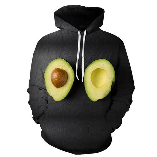 Black Avocado 3D All Over Print Hoodie, Or Zip-up Hoodie