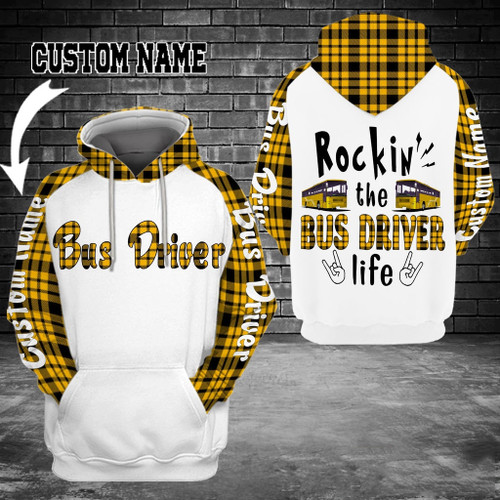 Rockin’ The Bus Driver Life All Over Print Hoodie, Or Zip-up Hoodie