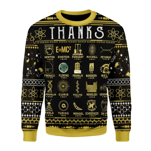 Thanks Science Ugly Christmas Sweater, All Over Print Sweatshirt