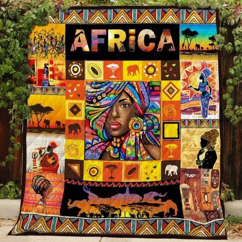 Love Africa Quilt Blanket Great Customized Gifts For Birthday Christmas Thanksgiving Perfect Gifts For African Culture Lover